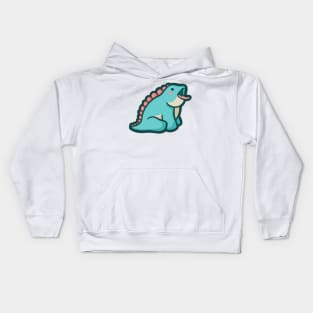 Cute Chubby Stegosaurus, mlem, Dinosaur Kids Hoodie